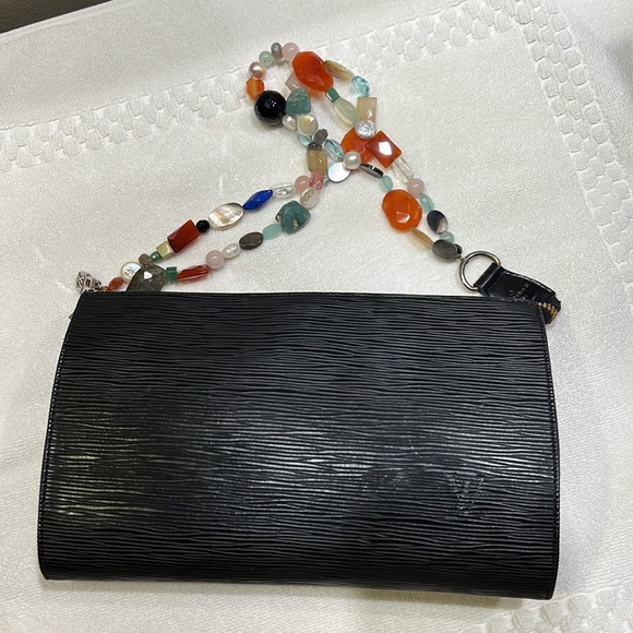 Louis Vuitton Bag 9” wide, 6” tall, 2”deep.  Fits I phone, key, cardholder. - Picture 1 of 15